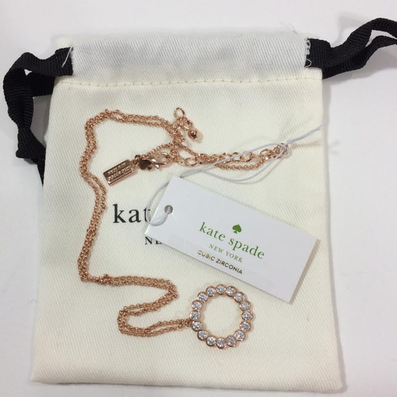 kate spade Jewelry - New Kate Spade Full Circle Rose Gold Necklace